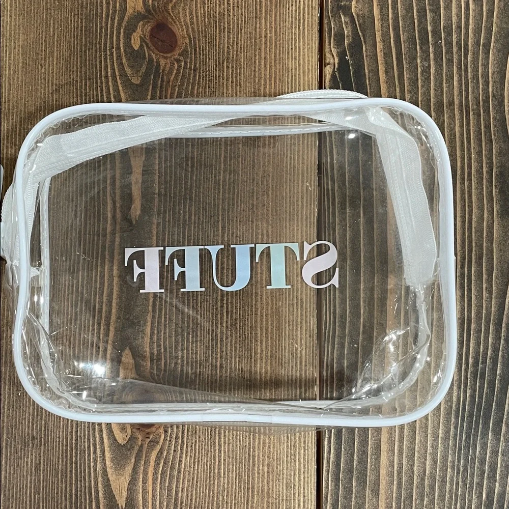 White & Clear STUFF Cosmetic Bag